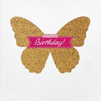 Geburtstag Black & Gold quadratische...