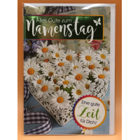 Namenstag Grußkarte mit Umschlag Gänseblumen...