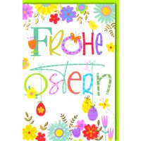 Ostern Karte mit Umschlag bunte Buchstaben...