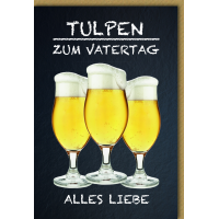 Vatertag Karte mit Umschlag Pilstulpen zum Vatertag