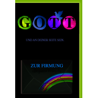 A Firmung Geldkarte Karte mit Umschlag Regenbogen