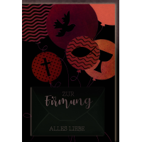 A Firmung Geldgeschenkkarte Karte mit Umschlag Luftballons