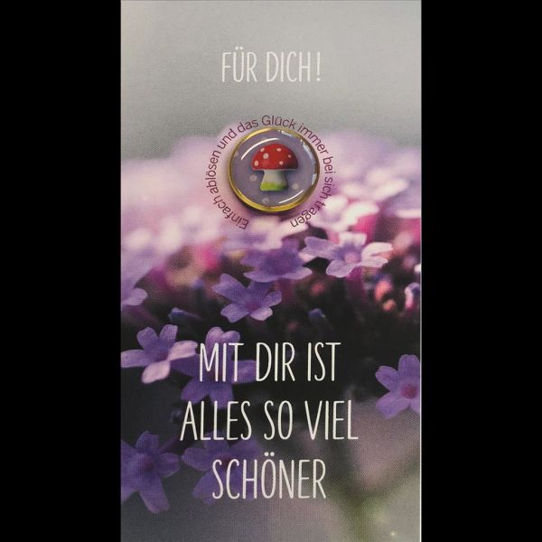 Komma 3 Glückstaler Mit Dir ist alles so viel schöner -  Zum Verschenken kleiner Geschenkartikel für die Liebsten