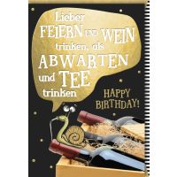 Geburtstag Glückwunschkarte mit Umschlag Goldig...