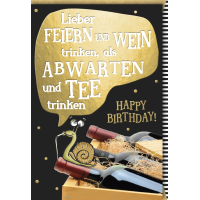 Geburtstag Glückwunschkarte mit Umschlag Goldig...
