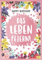 Geburtstag - Flashlight - Soundkarte und Lichtkarte im Format 14,8 x 21,0 cm - "Happy Birthday - Das Leben feiern!" - Lied "Happy" (Coverversion)