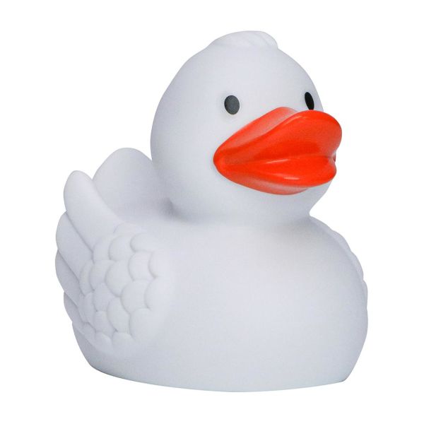 Ente weiß unifarbene Enten Quietscheente Badeente ca. 8 cm gross