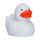 Ente weiß unifarbene Enten Quietscheente Badeente ca. 8 cm gross