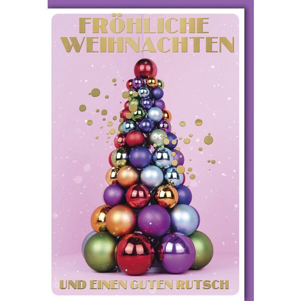 Weihnachten Stella Weihnachtskarte mit Umschlag Baum aus Kugeln