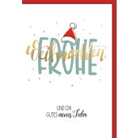 Weihnachtskarte mit Umschlag Frohe Weihnachten...