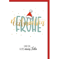 Weihnachtskarte mit Umschlag Frohe Weihnachten...