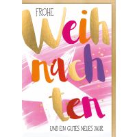 Weihnachtskarte mit Umschlag Frohe Weihnachten...