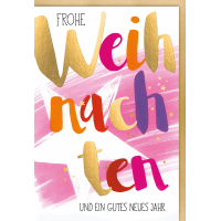 Weihnachtskarte mit Umschlag Frohe Weihnachten...