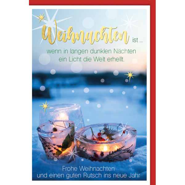 5er Pack Weihnachts-Geschenkkarten Mit Rentier-Motiv – 98x98 Mm, 300 G Glanzpapier, Inkl. Weiße Umschläge