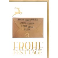 Weihnachtskarte mit Umschlag Frohe Festtage mit...