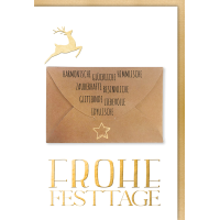 Weihnachtskarte mit Umschlag Frohe Festtage mit...