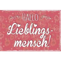 Postkarte True Words Glückwunschkarte "Hallo...