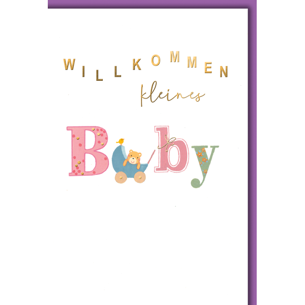 Geburt Baby Freudiges Ereignis Karte mit Umschlag Willkommen kleines Baby