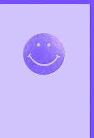 Ohne Text - Karte mit Umschlag - Violetter Smiley