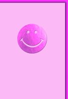 Ohne Text - Karte mit Umschlag - rosa Smiley