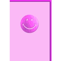 Ohne Text Karte mit Umschlag rosa Smiley