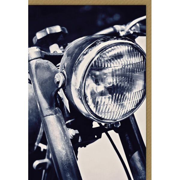 Ohne Text Karte mit Umschlag Motorradlicht schwarz weiß Motorradlampe Scheinwerfer