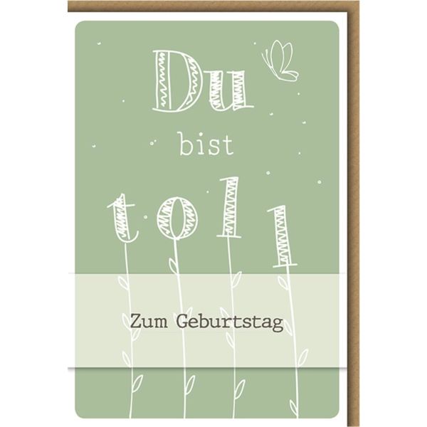Geburtstag Glückwunschkarte mit Umschlag "Du bist toll"