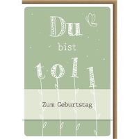 Geburtstag Glückwunschkarte mit Umschlag "Du...