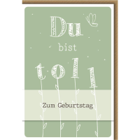 Geburtstag Glückwunschkarte mit Umschlag "Du...