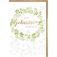 Geburtstag Glückwunschkarte mit Umschlag Alles Gute...