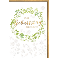 Geburtstag Glückwunschkarte mit Umschlag Alles Gute...