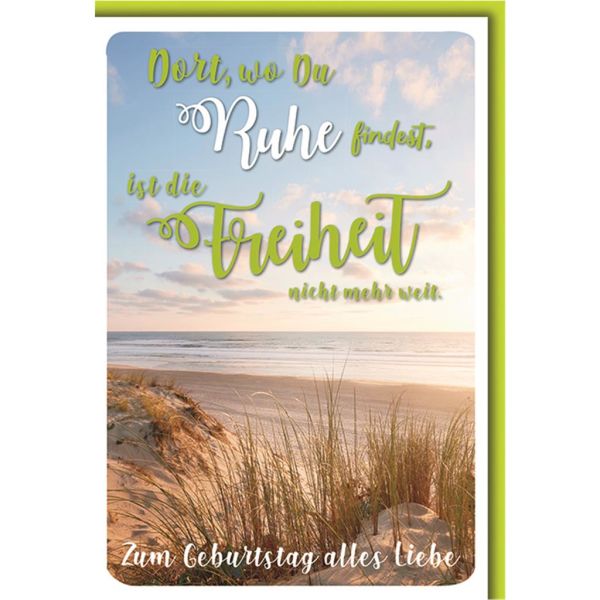 Geburtstag La Vida Glückwunschkarte mit Umschlag Sandstrand