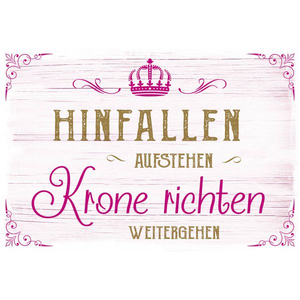Postkarte True Words Glückwunschkarte "Hinfallen, aufstehen..."