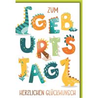 Geburtstag Glückwunschkarte mit Umschlag bunte...