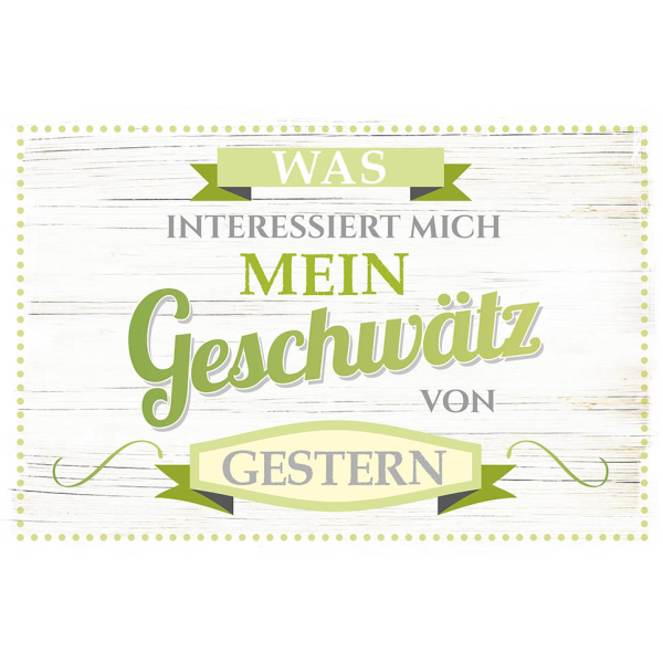 Postkarte „Was interessiert mich mein Geschwätz von gestern“ – Helmut Schmidt