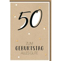 50. Geburtstag - bee yourself - Glückwunschkarte im...