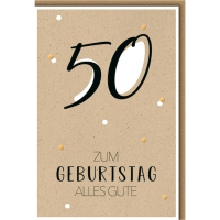 50. Geburtstag bee yourself Glückwunschkarte mit...