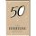 50. Geburtstag bee yourself Glückwunschkarte mit Umschlag Schwarze 50 auf beige