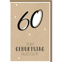 60. Geburtstag - bee yourself - Glückwunschkarte im...