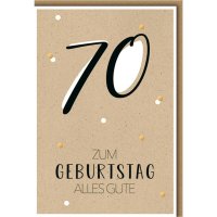 70. Geburtstag - bee yourself - Glückwunschkarte im...