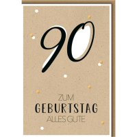 90. Geburtstag - bee yourself - Glückwunschkarte im...