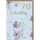 70. Geburtstag - Glückwunschkarte im Format 11,5 x 17 cm mit Umschlag - Violette Blumen - Verlag Dominique