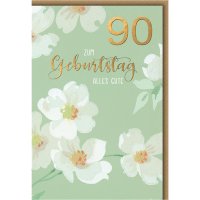 90. Geburtstag - Glückwunschkarte im Format 11,5 x...