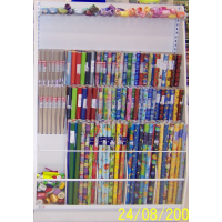 Geschenkpapiertruhe - Holzmöbel - weiß - 125 x 165 x 53 cm (BxHxT) - Verkaufsständer für Röllchen - Warenträger - leer - unbestückt - Gesamt-UVP: 999,00