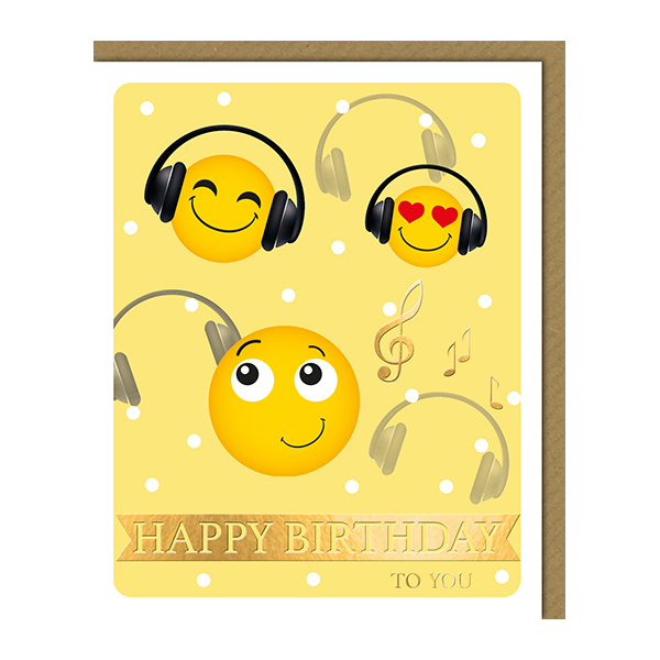 Geburtstag Snapshot Glückwunschkarte mit Umschlag Emojis Happy Brithday
