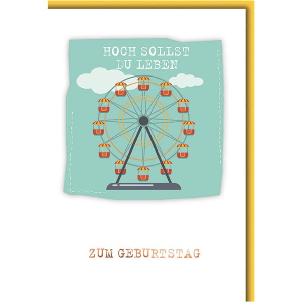 Geburtstag Glückwunschkarte mit Umschlag Riesenrad
