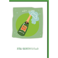 A Geburtstag Glückwunschkarte mit Umschlag Korken...