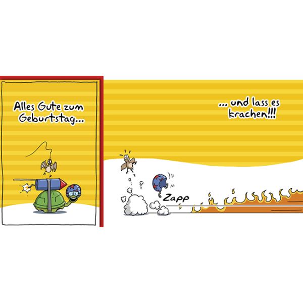 Geburtstag Glückwunschkarte mit Umschlag Lass es krachen
