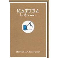 Matura Glückwunschkarte mit Umschlag Daumen hoch...