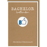Bachelor bestanden Glückwunschkarte mit Umschlag...